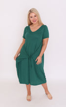 Load image into Gallery viewer, 7446 Forest Green Tie Dress