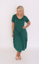 Load image into Gallery viewer, 7446 Forest Green Tie Dress