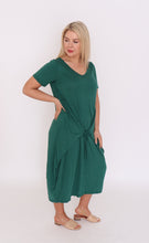 Load image into Gallery viewer, 7446 Forest Green Tie Dress