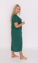 Load image into Gallery viewer, 7446 Forest Green Tie Dress