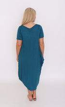 Load image into Gallery viewer, 7446 Teal Tie Dress