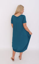 Load image into Gallery viewer, 7446 Teal Tie Dress