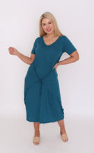 Load image into Gallery viewer, 7446 Teal Tie Dress