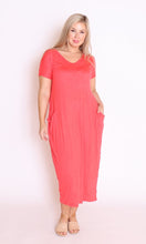 Load image into Gallery viewer, 7643 Crinkle Cotton Pockets dress
