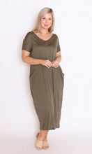 Load image into Gallery viewer, 7643 Crinkle Cotton Pockets dress