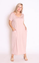 Load image into Gallery viewer, 7643 V-neck Pockets Cotton Dress