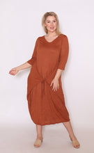 Load image into Gallery viewer, 7618 Rust Magic Tie dress
