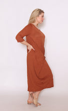 Load image into Gallery viewer, 7618 Rust Magic Tie dress