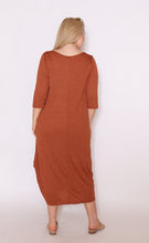 Load image into Gallery viewer, 7618 Rust Magic Tie dress