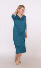 Load image into Gallery viewer, 7618 Teal Magic Tie dress