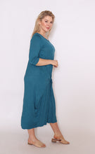 Load image into Gallery viewer, 7618 Teal Magic Tie dress