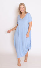 Load image into Gallery viewer, 7446 Ice Blue Tie Dress