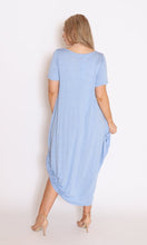 Load image into Gallery viewer, 7446 Ice Blue Tie Dress