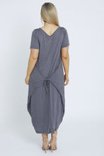 Load image into Gallery viewer, 7446 Charcoal Tie Dress