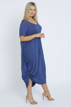 Load image into Gallery viewer, 7446 Denim Blue Tie Dress