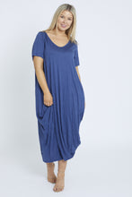 Load image into Gallery viewer, 7446 Denim Blue Tie Dress