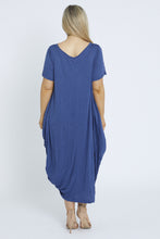 Load image into Gallery viewer, 7446 Denim Blue Tie Dress