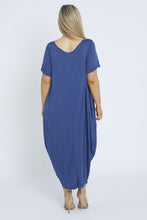 Load image into Gallery viewer, 7446 Denim Blue Tie Dress