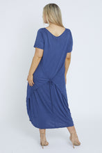Load image into Gallery viewer, 7446 Denim Blue Tie Dress