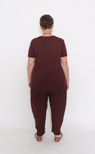 Load image into Gallery viewer, 7798 Chocolate Tee with curvy hem
