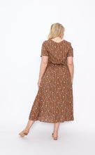 Load image into Gallery viewer, 7921 Coffee floral Dress
