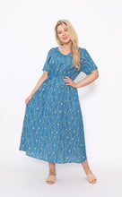 Load image into Gallery viewer, 7921 Blue floral Dress
