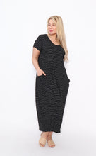 Load image into Gallery viewer, 7932 black stripy dress
