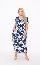 Load image into Gallery viewer, 7934 navy print dress
