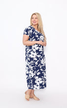 Load image into Gallery viewer, 7934 navy print dress
