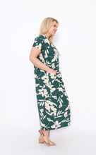 Load image into Gallery viewer, 7934 Green print dress
