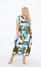 Load image into Gallery viewer, 7940  Print V-neck Pockets Dress
