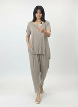 Load image into Gallery viewer, 7741 Relaxed Textured Top &amp; 8079 Tapered Pants  Oat
