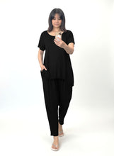 Load image into Gallery viewer, 8079 Relaxed Tapered Pants Black
