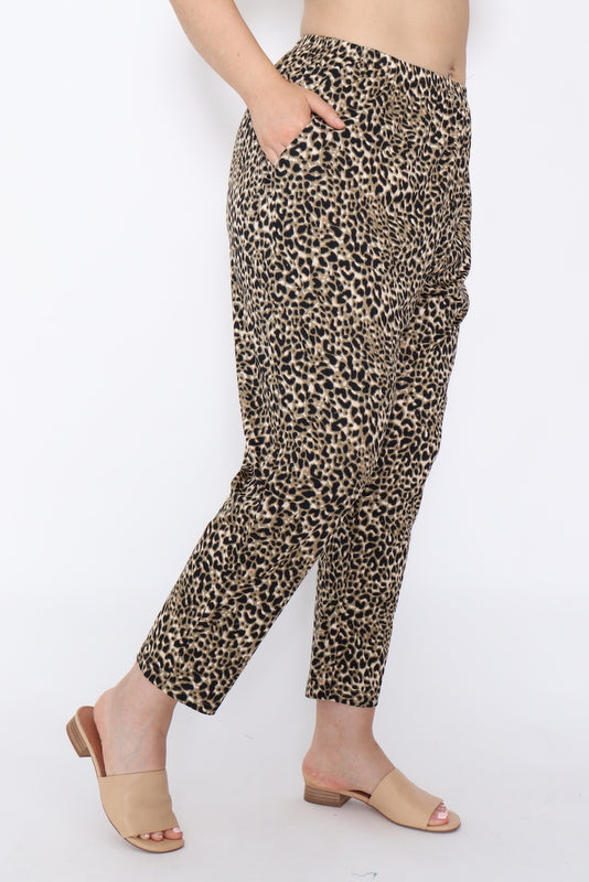 7853 Khaki leopard prints pants