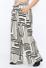 Load image into Gallery viewer, 7972 Black Geo with Cream Wide-Leg pants
