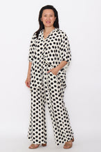 Load image into Gallery viewer, 8032 Black Polka Dots Hi-Low shirt &amp; 7972 Black Polka dots Wide-Leg pants
