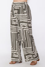Load image into Gallery viewer, 7972 Khaki Geo Wide-Leg Pants
