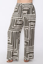 Load image into Gallery viewer, 7972 Khaki Geo Wide-Leg Pants
