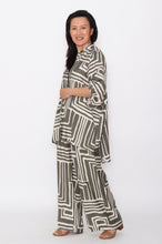 Load image into Gallery viewer, 8032 Khaki Geo Hi-Low Shirt &amp; 7972 Khaki Geo Pants
