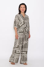 Load image into Gallery viewer, 8032 Khaki Geo Hi-Low Shirt &amp; 7972 Khaki Geo Pants
