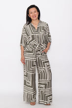 Load image into Gallery viewer, 8032 Khaki Geo Hi-Low Shirt &amp; 7972 Khaki Geo Pants
