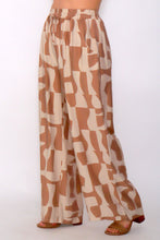 Load image into Gallery viewer, 7972 Mocca with Beige Wide-Leg Pants
