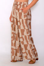 Load image into Gallery viewer, 7972 Mocca with Beige Wide-Leg Pants

