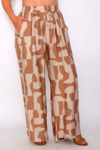 Load image into Gallery viewer, 7972 Mocca with Beige Wide-Leg Pants
