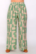 Load image into Gallery viewer, 7972 Sage with beige Wide-leg pants
