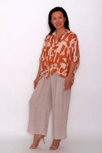 Load image into Gallery viewer, 8032 Rust Blouse with 7735 Beige Pants
