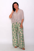 Load image into Gallery viewer, 7451 Beige Hi-Low top &amp; 7972 Sage Wild-Leg pants
