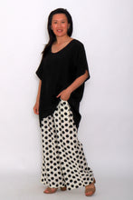 Load image into Gallery viewer, 7451 black Shirt &amp; 7919 black top &amp; 7972 Black Polka pants

