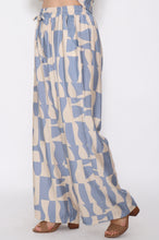 Load image into Gallery viewer, 7972 Blue with Beige Wide-Leg pants
