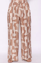 Load image into Gallery viewer, 7972 Mocca with Beige Wide-Leg Pants
